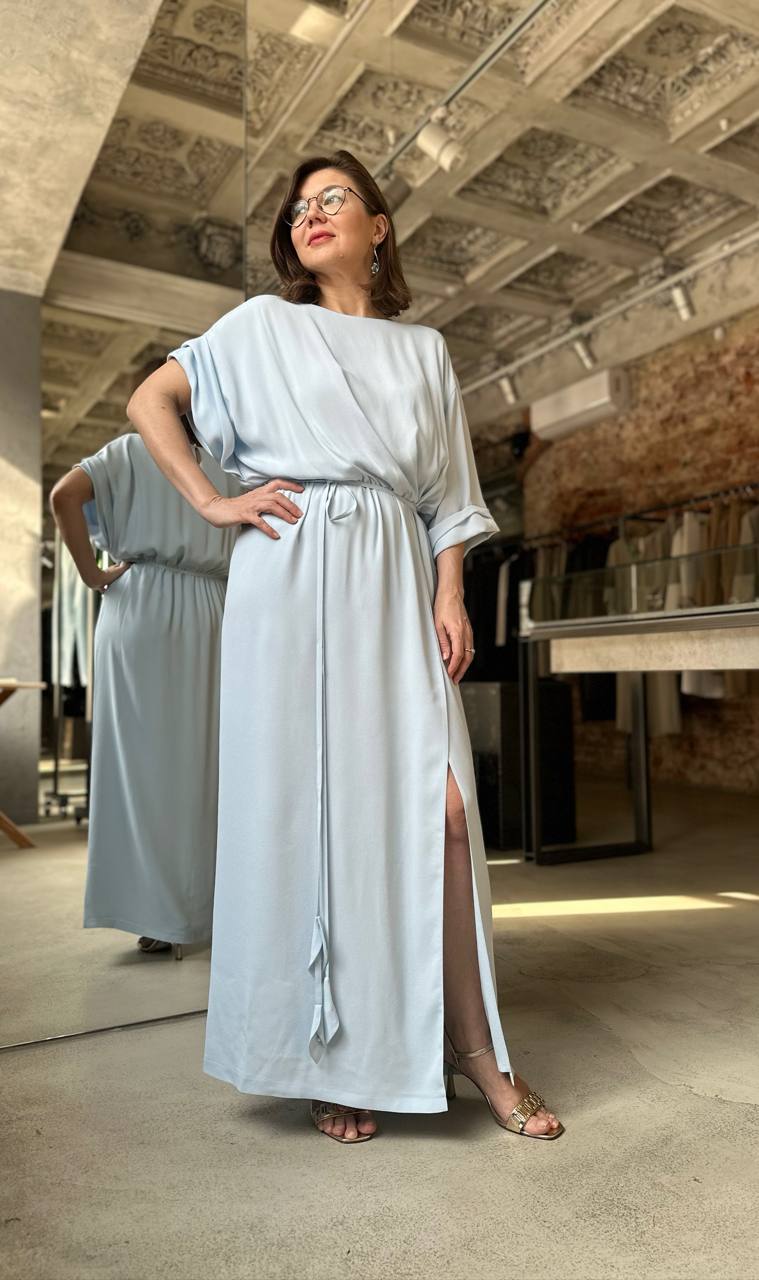 Платье с ассиметричной драпировкой SHATU 1066SH