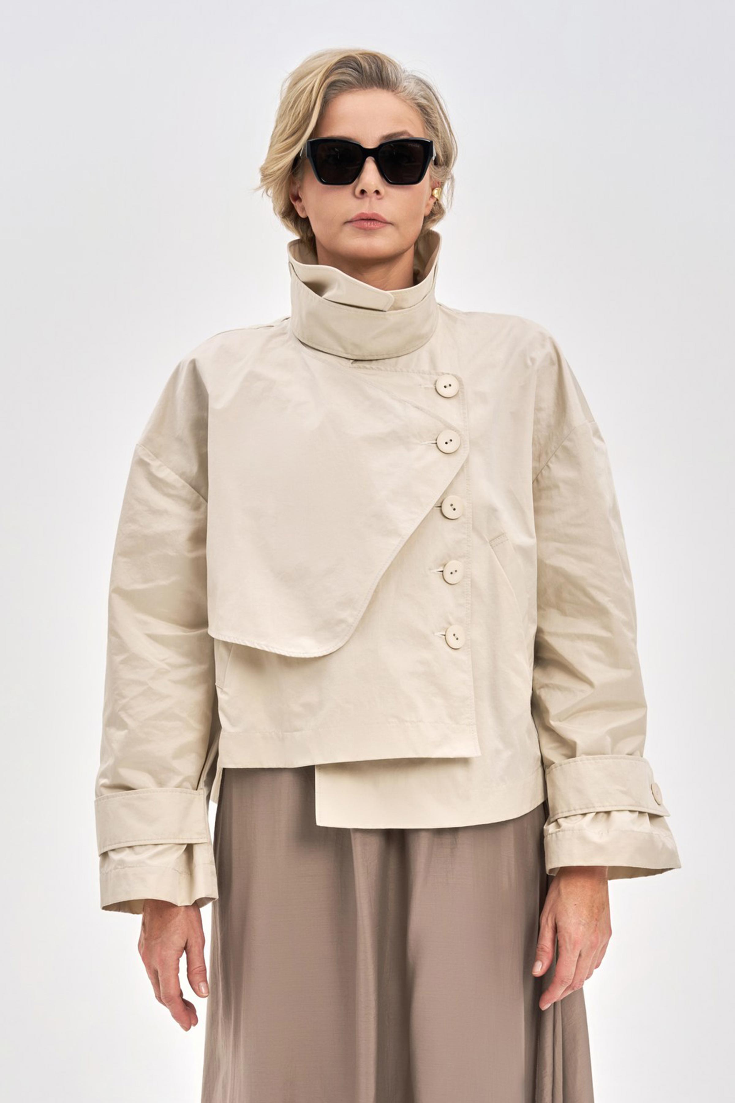 Тренч ассиметрия, короткий 6/1 LESEL 18406L