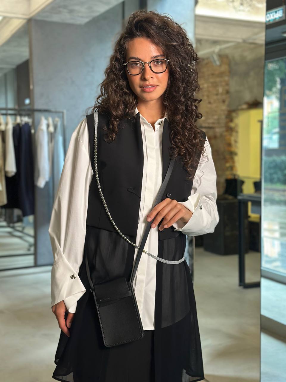 Жилет комбинированный миди IANIS CHAMALIDY  I333