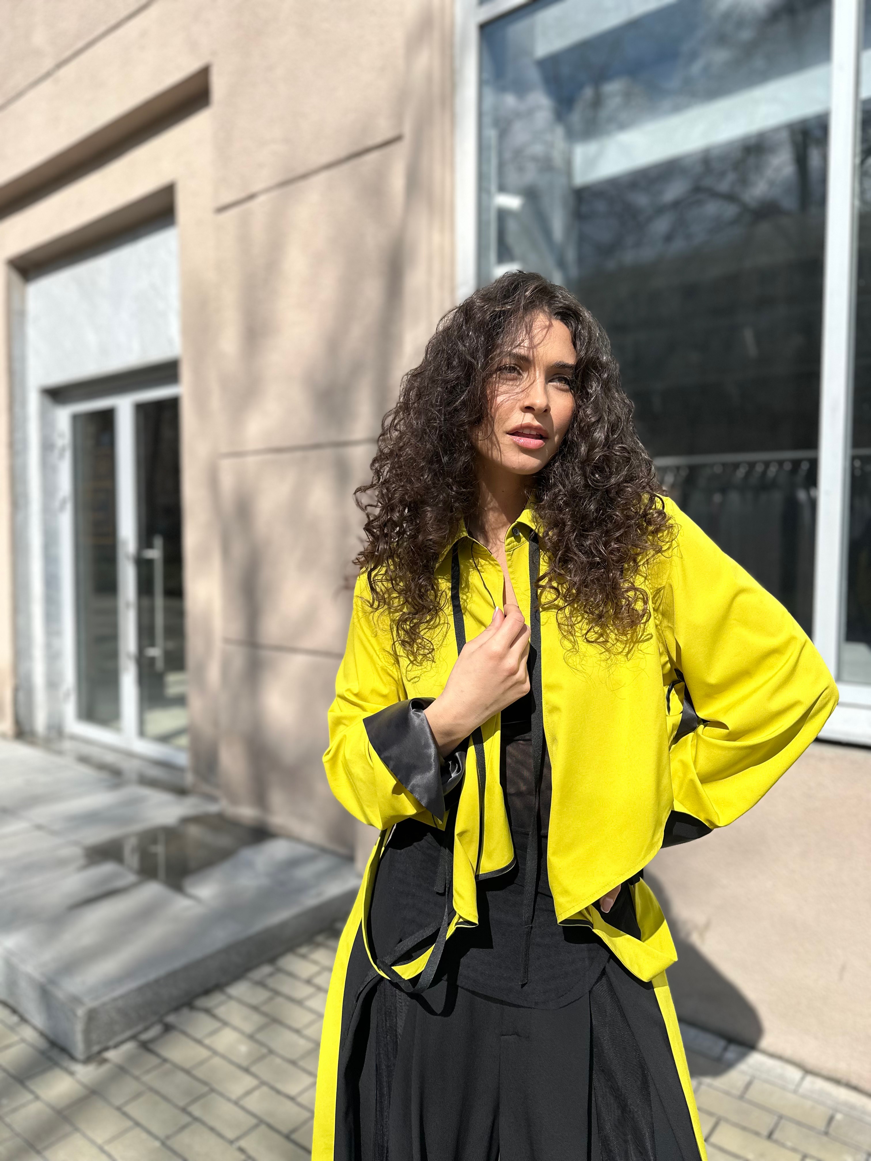 Блуза укороченная на запах IANIS CHAMALIDY  I520 