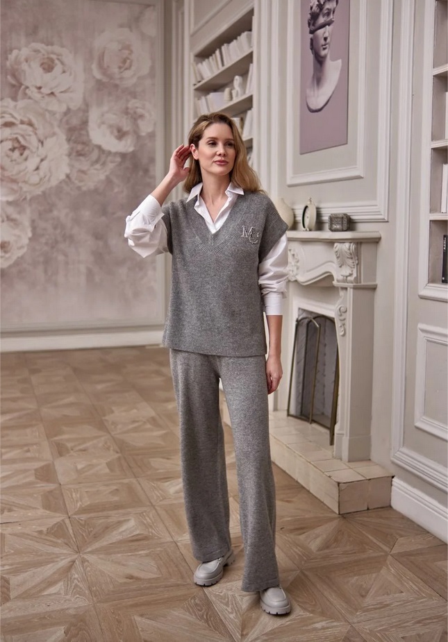 Джемпер-Жилет с нашивкой MIR CASHMERE Wf016-24