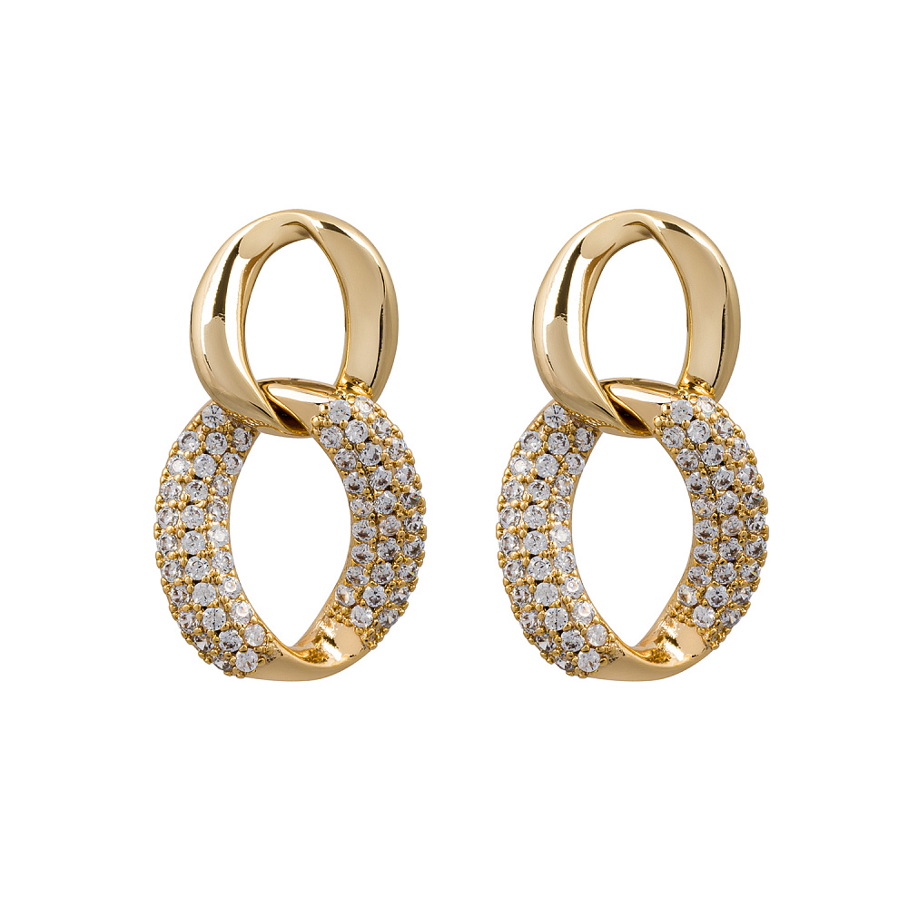 Серьги gold eight FIORE LUNA f27977