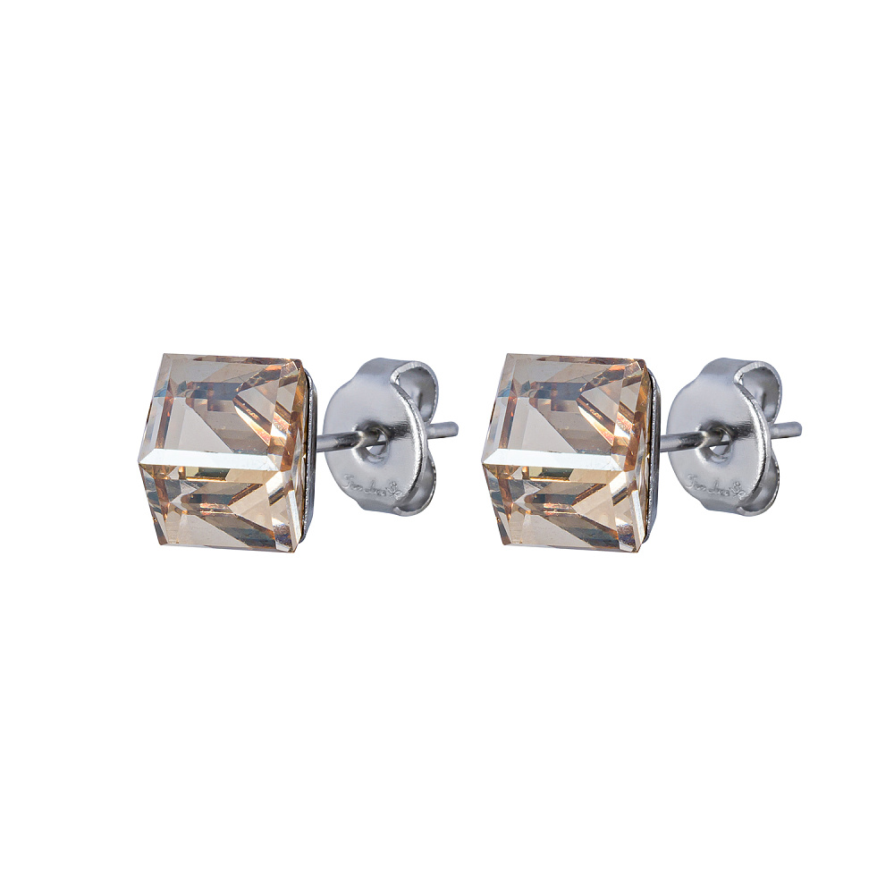 Пусеты Crystal Champagne  FIORE LUNA fl127