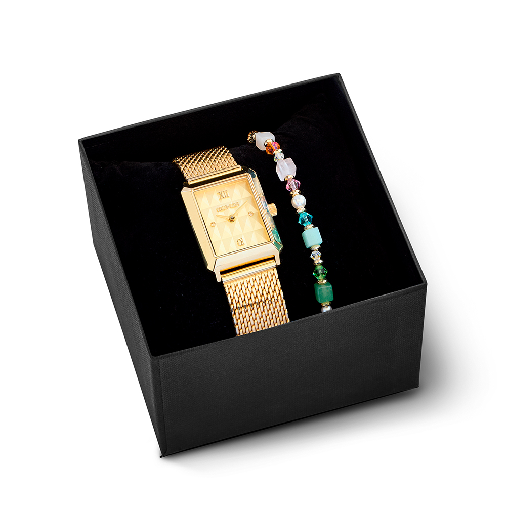 Комплект Часы+браслет Gold-Gold COEUR DE LION qb7672