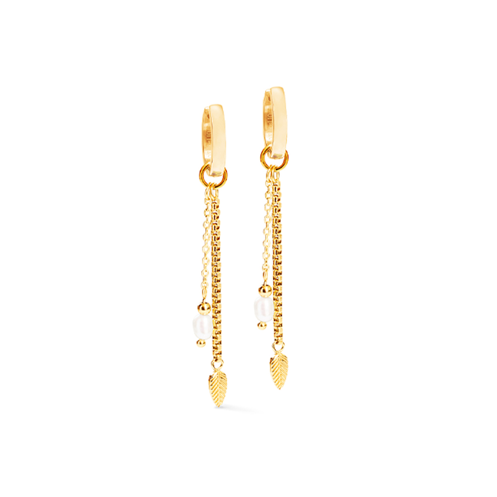 Серьги Gold-White COEUR DE LION qs1139-1614